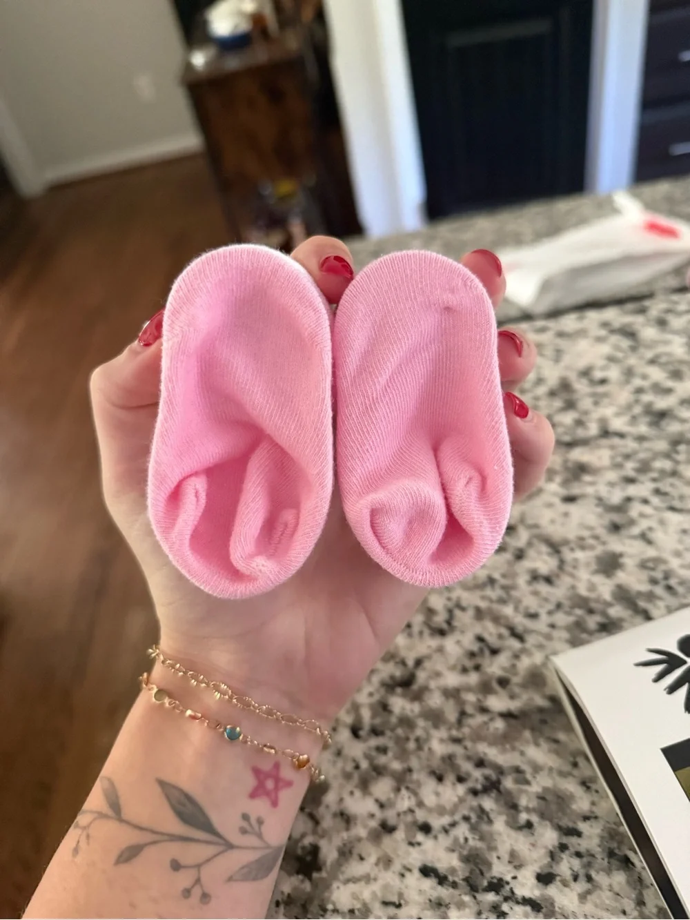Nike Pink and White Infant Bootie Socks with Swoosh NWOT